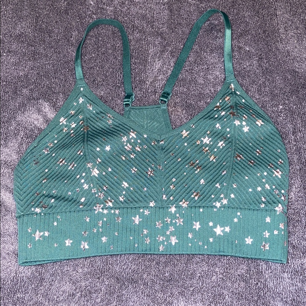Green sports bra